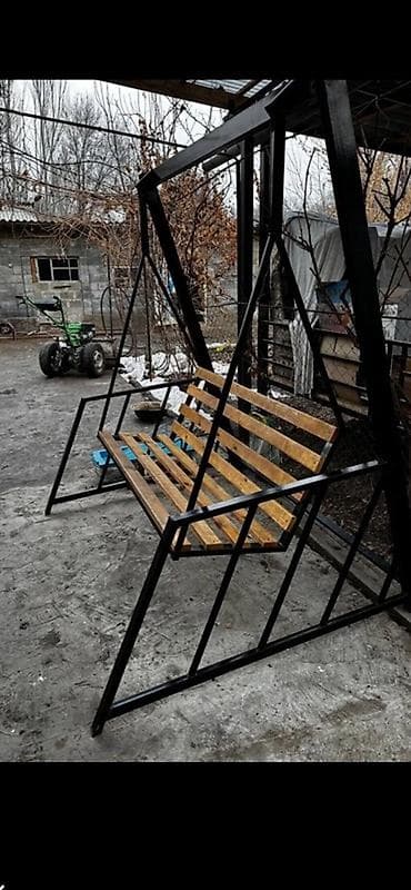 Садовые качели Металл, Со спинкой, Без крыши — 2