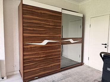 бир кишилик спальный: Спальный гарнитур, Двуспальная кровать, МДФ, цвет - Коричневый — 2