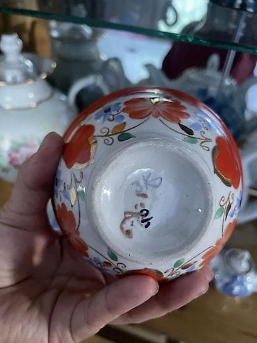 чайник пиала набор: Чайный сервиз с росписью (фарфор) Состав набора: - заварочный чайник — 3