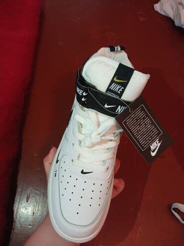 чачы casio: Высокие кроссовки Nike Air (модель в стиле Air Force) - Цвет: белый с — 1