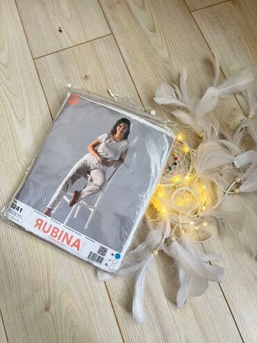 белая ночная сорочка: Домашний костюм, Хлопок, Турция — 3