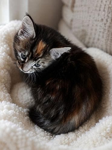 Животные: Породистые котята мейн‑кун - Описание: крупные, мощные котята с — 5