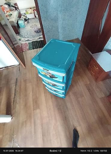 мектеп кийим: Пластиковый комод с выдвижными ящиками для детской - 4 вместительных — 1
