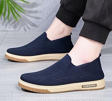 lining flex: Мужские слипоны из дышащего трикотажа - Цвет: темно-синий верх — 1