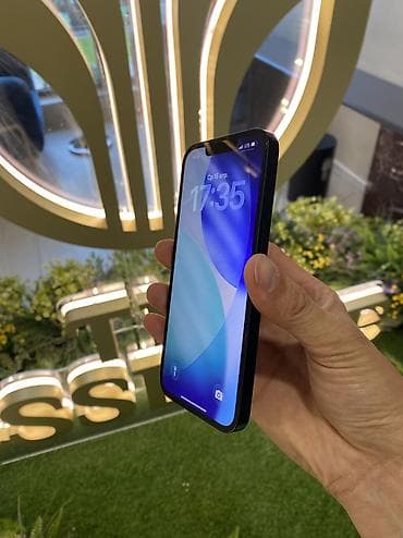 iphone mini: IPhone 13, Б/у, 128 ГБ, Черный, Зарядное устройство, Чехол, 86 % — 6