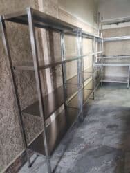 оборудование для магазина бу: Промышленные стеллажи и рабочие столы из нержавеющей стали. - — 3