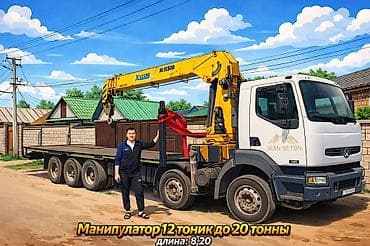 Услуги: Услуги манипулятора/кран-борта - Грузоподъёмность стрелы: 12 т - — 1