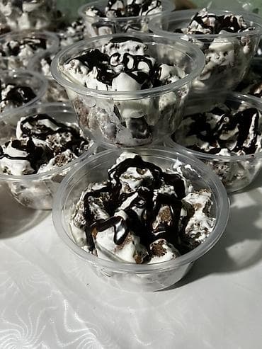 птица домашняя: Десерты в стаканчиках - «Вишня–шоколад»: слоёный десерт в прозрачном — 5