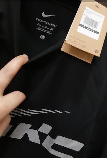 Эркектер кийими: Эркектердин футболкасы, L, XL, 2XL, Nike, Жаңы, түсү - Кара, Өзү алып кетүү — 4