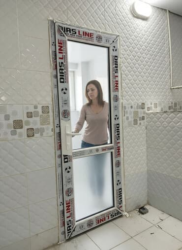 Стеклянная ПВХ-дверь DIAS LINE - Материал профиля: ПВХ (Pure