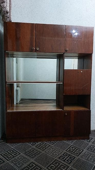 Шкафы: Стенка-шкаф, Тип стенки-шкафа: Другой тип шкафа-стенки, Для зала, Особенности: Для хранения посуды — 1