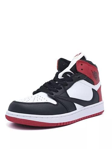 Личные вещи: Кроссовки Nike Air Jordan 1 Mid (цвет: черный/белый/красный) - Верх — 5