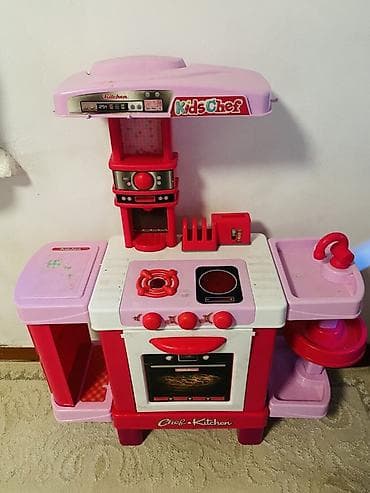 продажа фигурок осд: Детская игровая кухня Kids Chef / Chef Kitchen - Яркая розово-красная — 5