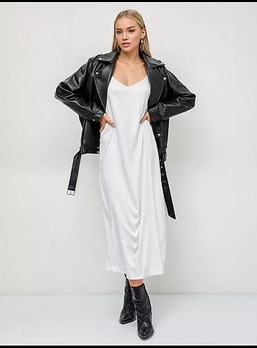 soft shell: Кожаная куртка, Косуха, Экокожа, Оверсайз, S — 6