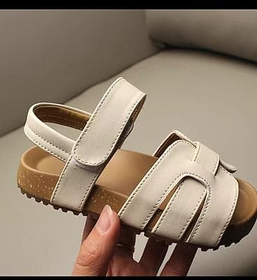 кожа обувь: Детские сандалии с застёжками-липучками - Тип: открытые сандалии с — 2
