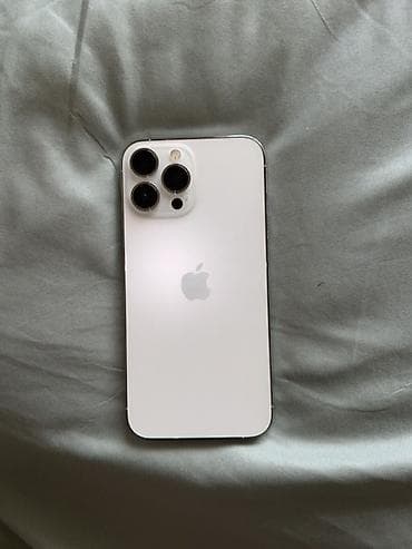 IPhone 13 Pro Max, Б/у, 512 ГБ, Серебристый, Зарядное устройство, Чехол, Кабель, 75 %