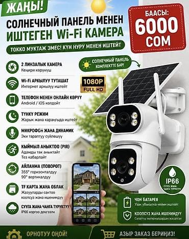 камера с солнечной панелью: Солнечная Wi‑Fi камера видеонаблюдения с панелью в комплекте - — 1