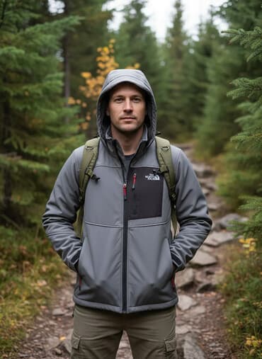 Мужская куртка, S, The North Face, Б/у, цвет - Серый, Самовывоз