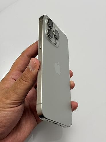 iphone 11: IPhone 15 Pro Max, Б/у, 1 ТБ, Natural Titanium, Кабель, 80 % — 2