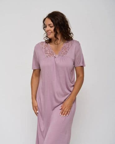 белая ночная сорочка: Ночная сорочка, Вискоза, Длинная модель, XL, 2XL, 3XL — 7