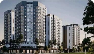 квартира 2 комната жибек жолу: 2 бөлмө, 57 м², Элитка, 2 кабат, ПСО (өзү оңдоп түзөтүп бүтүү үчүн) — 5