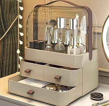 кейс для косметики: Органайзеры для косметики с пылезащитным куполом Варианты: 1) — 2