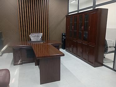 Комплект офисной мебели, Шкаф, МДФ, цвет - Коричневый