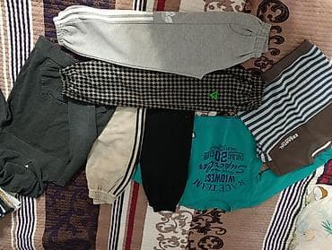 адидас спортивный костюм детский: Комплект, цвет - Серый, Б/у — 6