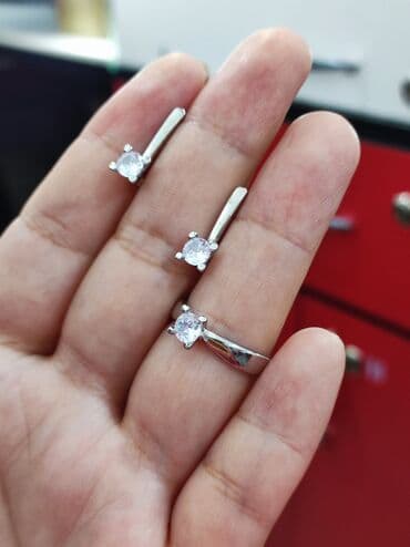 свадебное платья для беременных: Набор украшений, Проба 925, Женские, Новый — 3