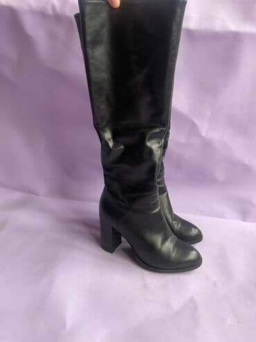 сапоги лакированные на высоких каблуках: Деми сапоги в хорошем состоянии, размер 38 — 2