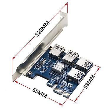Умножитель портов с 1 pci-e на 4 usb. В один разъем pci-e можно — 1