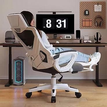 игровое: Игровое кресло, Новый, С колесиками, цвет - Белый — 4