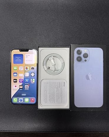 IPhone 13 Pro Max, Б/у, 128 ГБ, Sierra Blue, Защитное стекло, Чехол, Коробка, 82 %