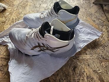 тактические ботинки: Кроссовки Asics (высокие) - Цвет: белый с золотистыми акцентами — 3