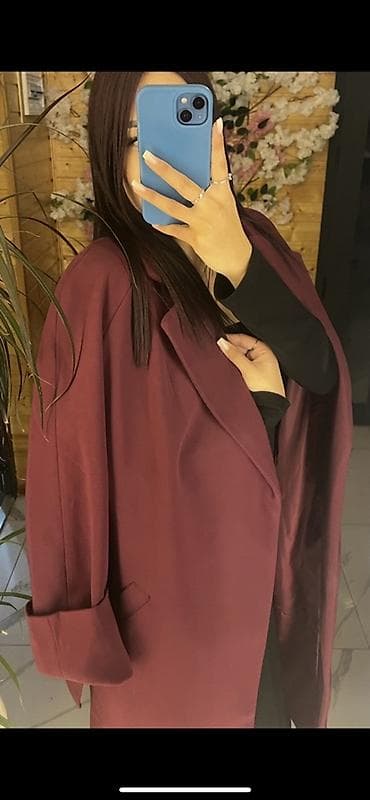 женское плащ пальто: Пальто, Халат, Осень-весна, Длинная модель, С поясом, M — 2