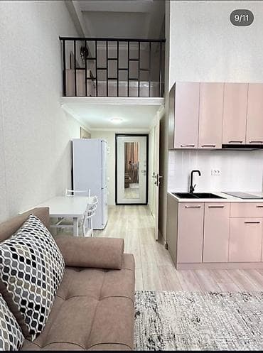 Квартиры: 1 комната, 28 м², Аламедин-1 мкр Элитка, 2 этаж, Свежий ремонт — 1