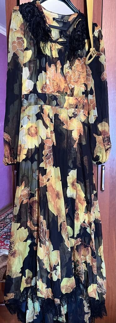 платья на прокат больших размеров: Вечернее платье, Классическое, Длинная модель, Шелк, С рукавами, Шлейф, 4XL, 5XL — 3