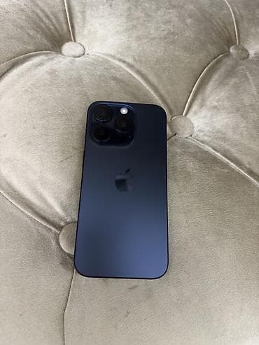 IPhone 15 Pro, Б/у, 256 ГБ, Синий, Кабель, Коробка, 85 %