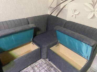 мешки б у: Кухонный мягкий уголок, Другой материал, цвет - Серый — 3