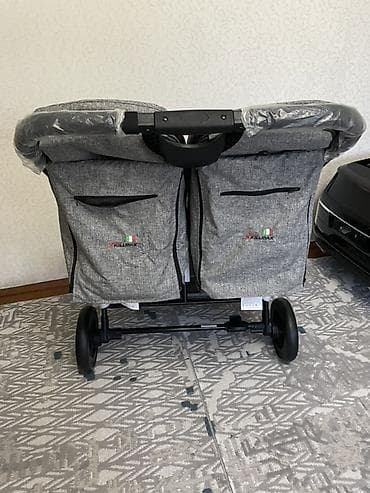 вела каляска: Коляска, Другой бренд, цвет - Серебристый, Новый, Бесплатная доставка — 3