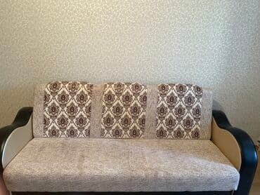 офисные диваны бу: Кеңсе эмереги комплекти, Колдонулган, Диван, Өзү алып кетүү, түсү - Күрөң — 1