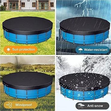 фильтр для бассейна: Универсальный круглый чехол‑тент для бассейна размер диаметр 305см — 2