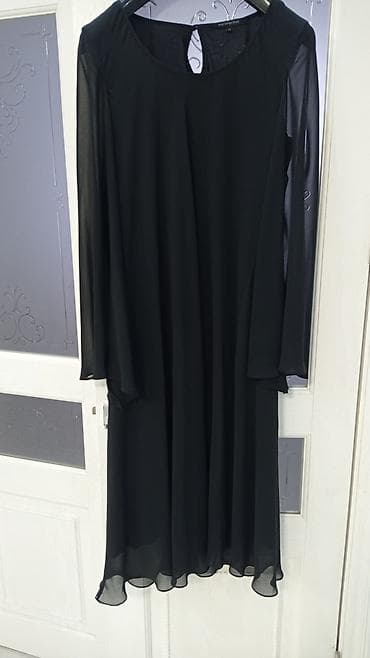 Вечернее платье, Классическое, Длинная модель, Шифон, С рукавами, L, XL, 2XL