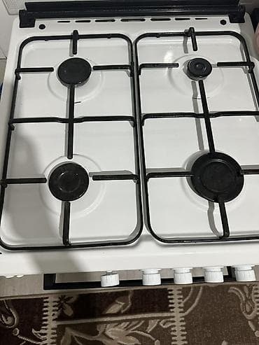 Газовая плита с духовкой, классический белый цвет. Основные — 2