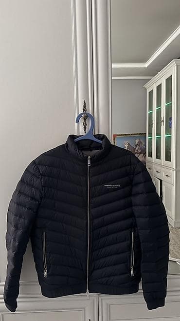 кастум шым: Оригинальная куртка Armani Exchange (A|X) - Цвет: темно синий - Лого — 1