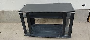 полочные стеллажи: Прикроватная тумба в темном цвете с одним выдвижным ящиком и открытой — 3