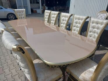 Стол и стул для зала, Новый, Бесплатная доставка, цвет - Золотой