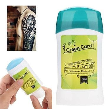 стик для волос: Гель - стик для переноса трафаретов / тату-трафаретов Green Card — 1