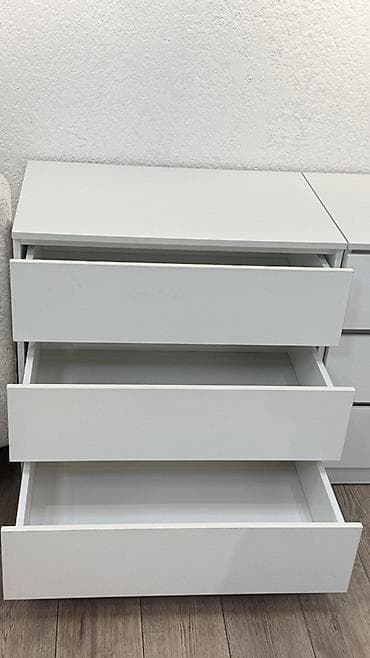 Комоды: Комод для одежды, Б/у, Без зеркала, ЛДСП, цвет - Белый, Самовывоз — 6