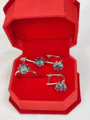 свадебные платья от производителя: Набор украшений, Проба 925, Женские, Новый — 6